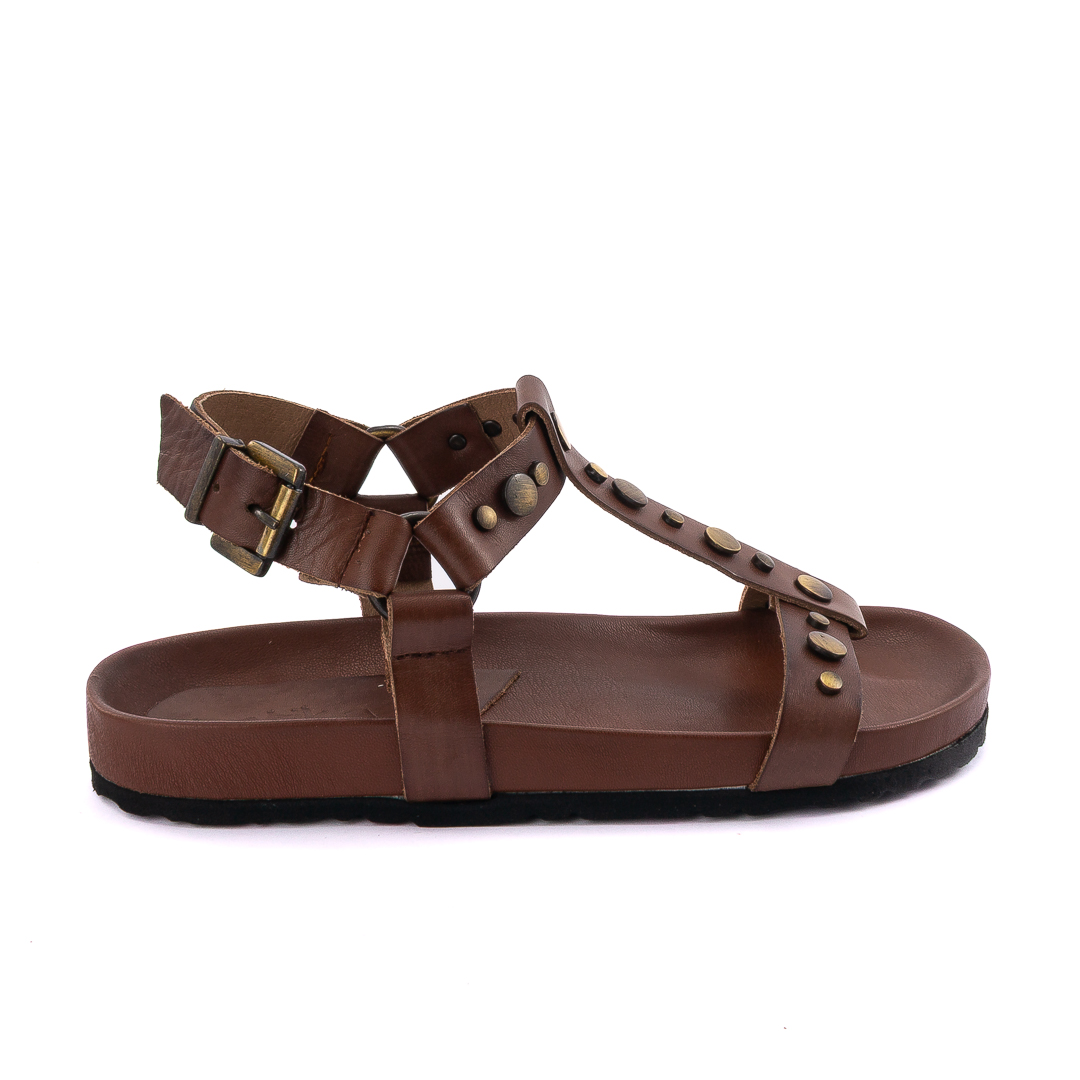 REFRESH 79105 - Sandali Bassi Donna Con Pompon A Strisce - Suola Antiscivolo E Design Confortevole